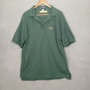 Vintage Inner Harbor Staff Polo Shirt Mens Large Dark Green Cotton High Low Hem